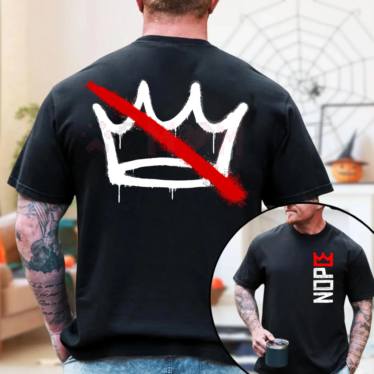 No Kings in America T-Shirt – Anti-Authoritarian Crown Shirt