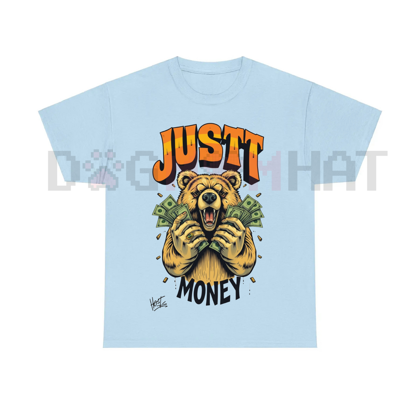 JUSTT MONEY Bear T-Shirt – Y2K Graphic Streetwear Tee