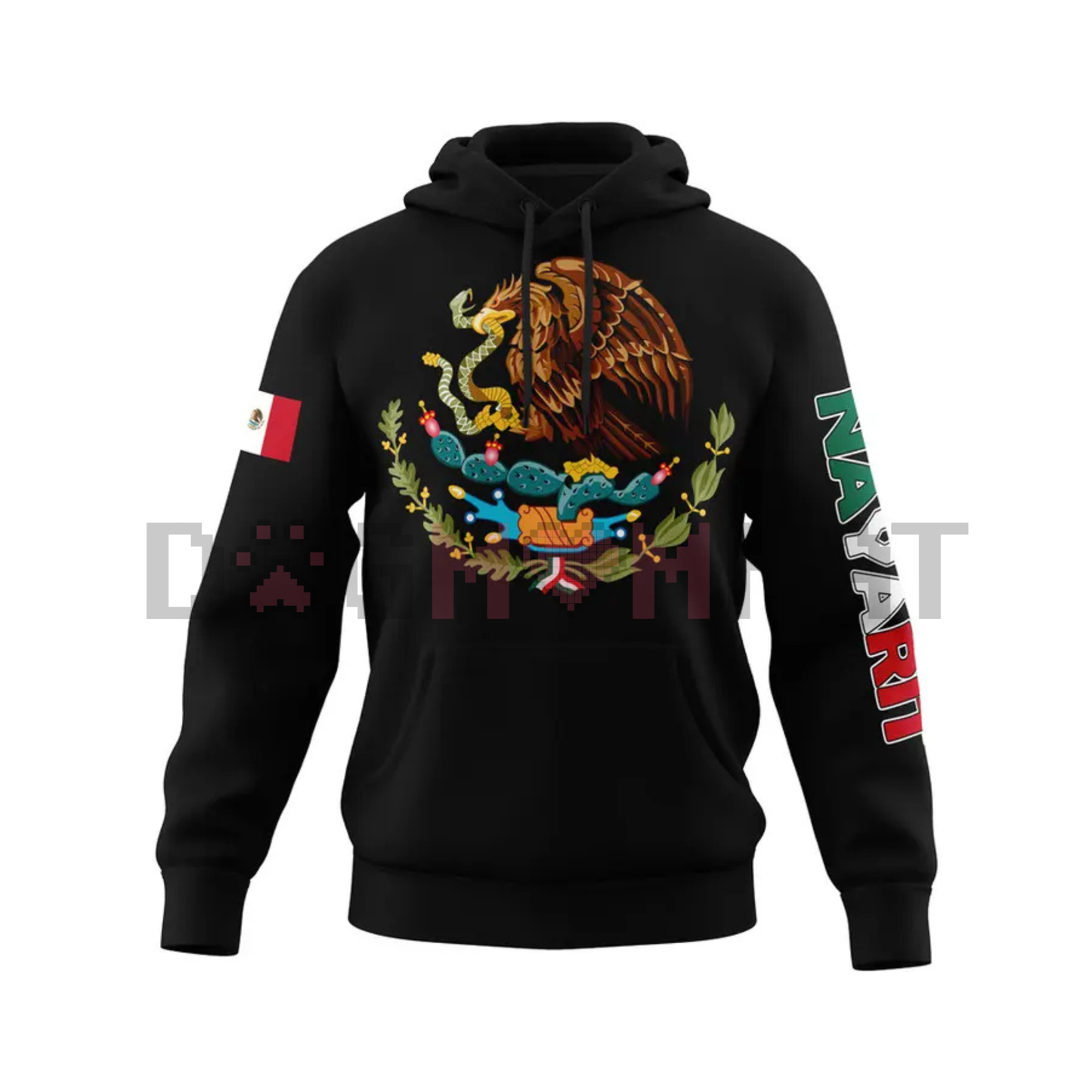 Mexico States Design Black Hoodie – Mapa de México Graphic Pullover