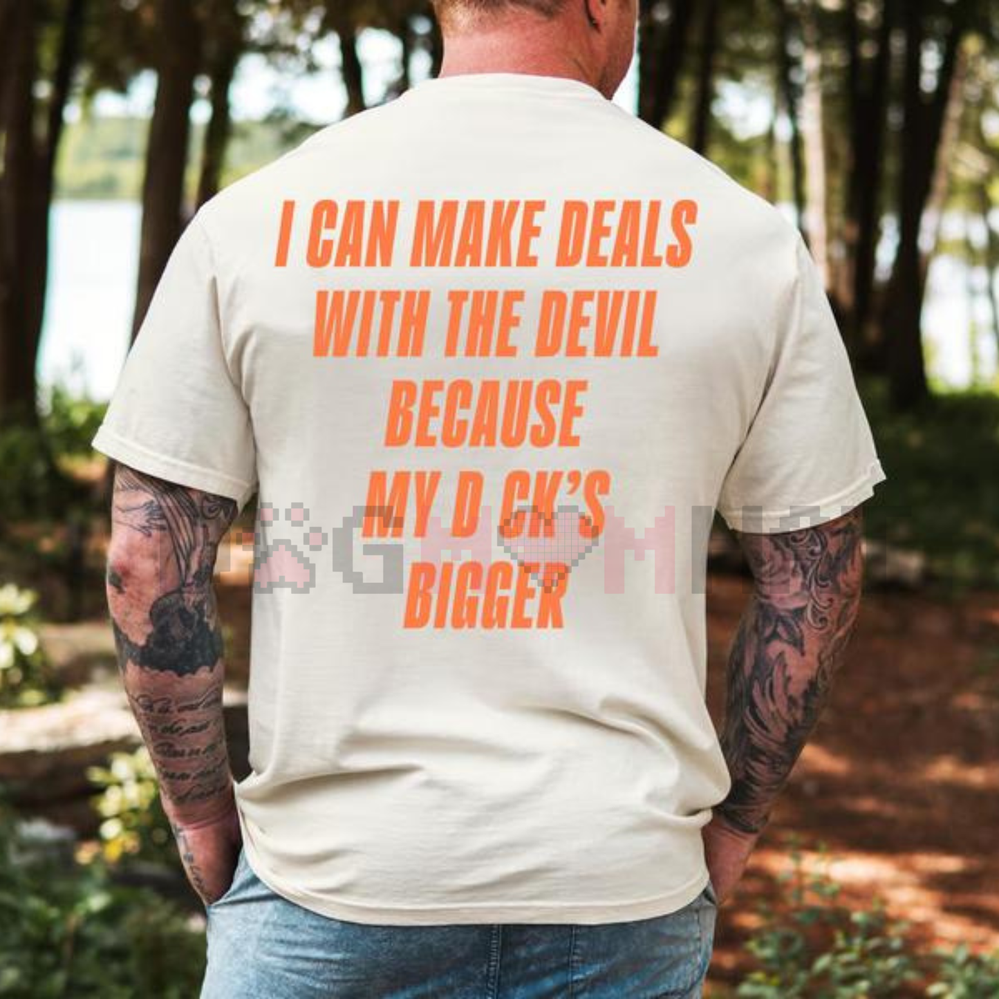 Father Figure T-Shirt – "I Can Make Deals With Because My D Bigger" Bold Slogan Tee