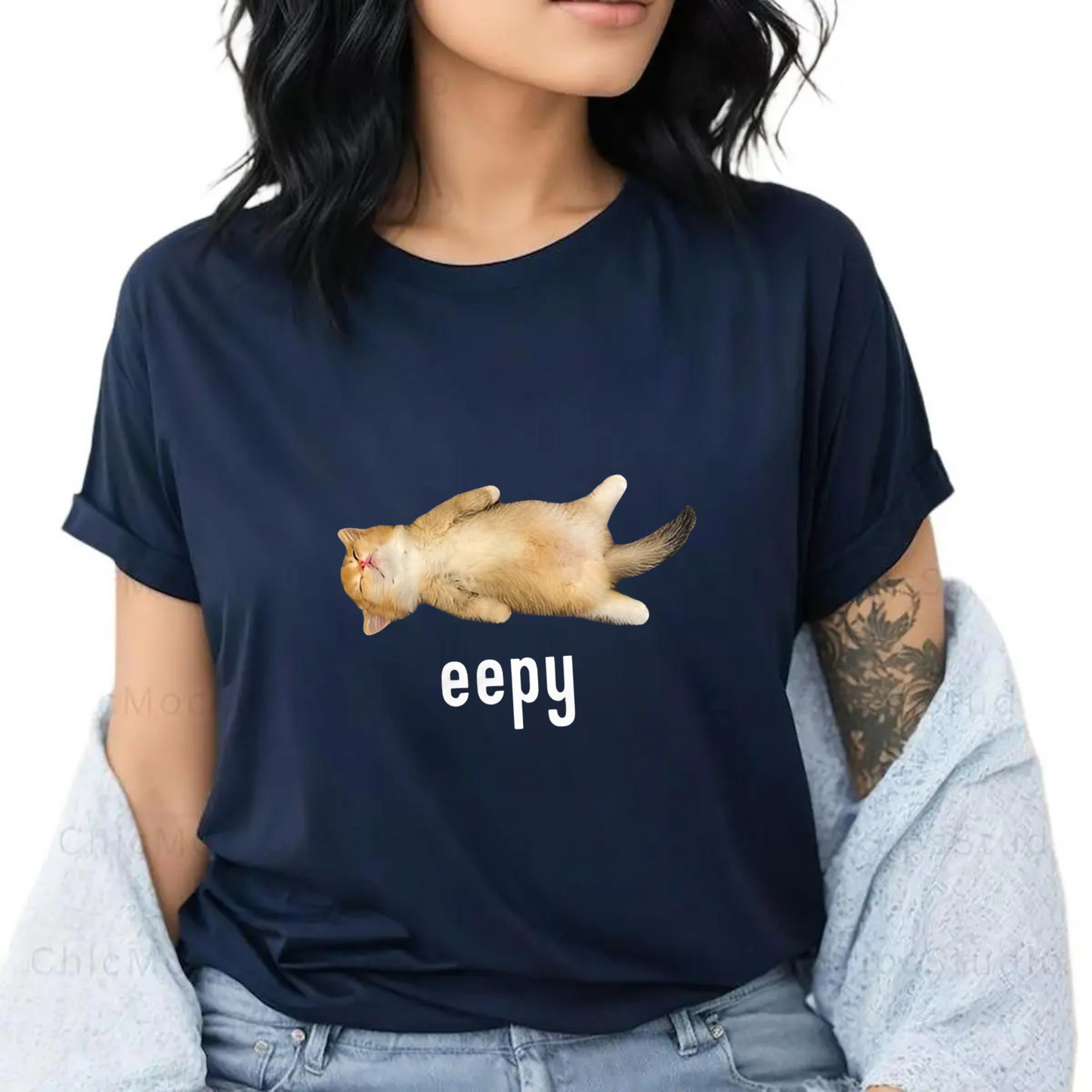"Eepy Cat" T-Shirt - Silly Sleepy Cat Meme Tee