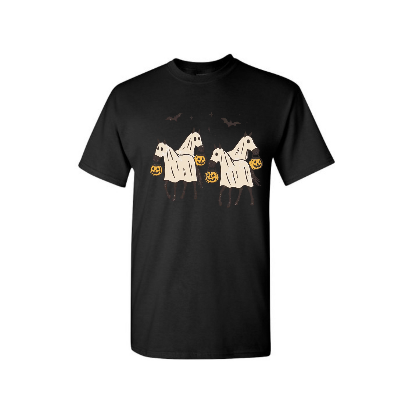 "Night-Mare" Unisex Tee – Creepy Horse Graphic Shirt, Dark Humor Cotton Top