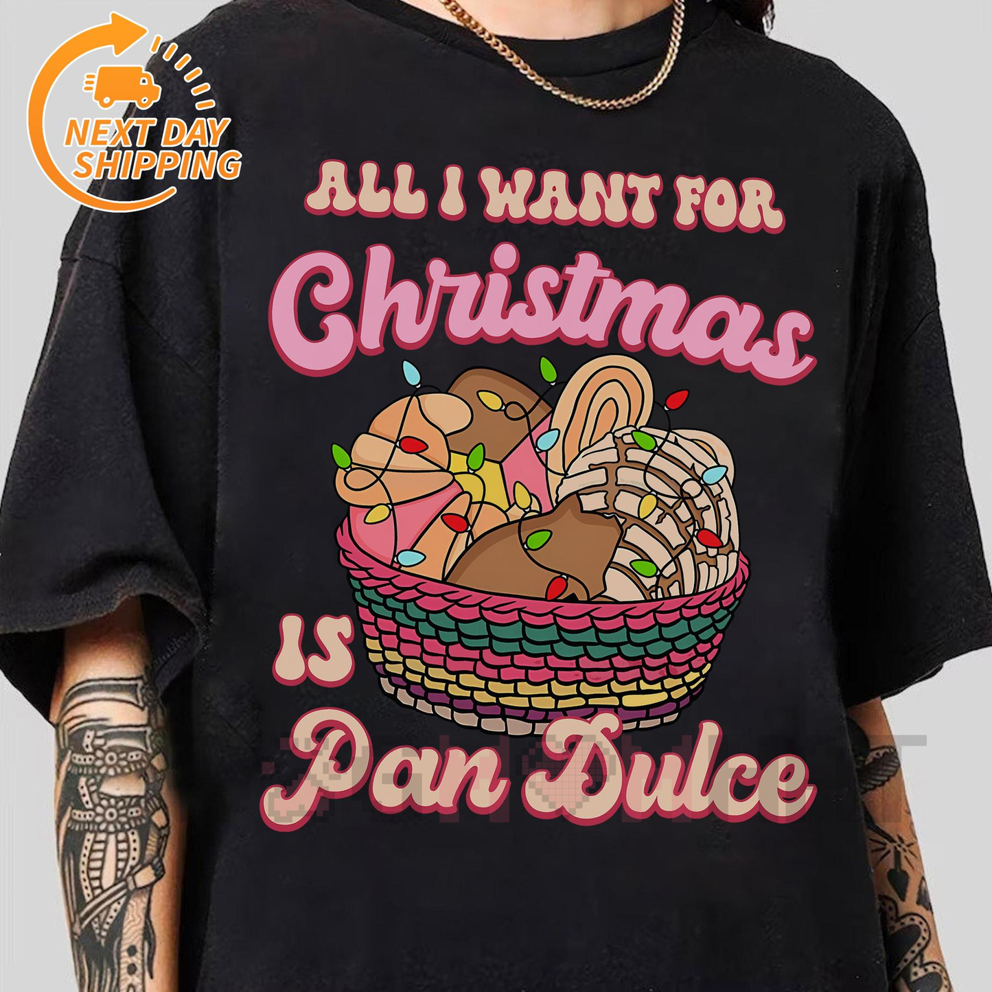 Mexican Pan Dulce Christmas T-Shirt – Spanish Xmas Tee
