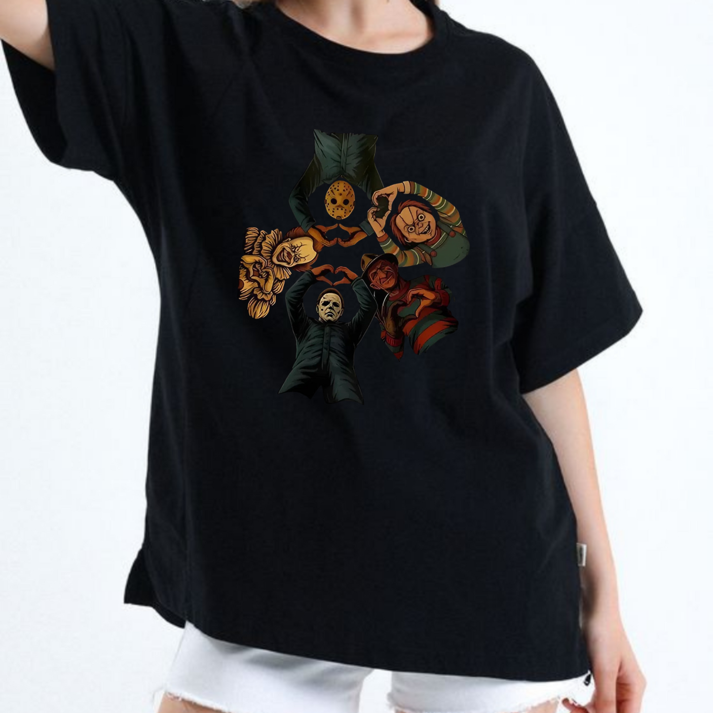 Y2k "Killers Friends" T-Shirt - Halloween Horror Movie Tee