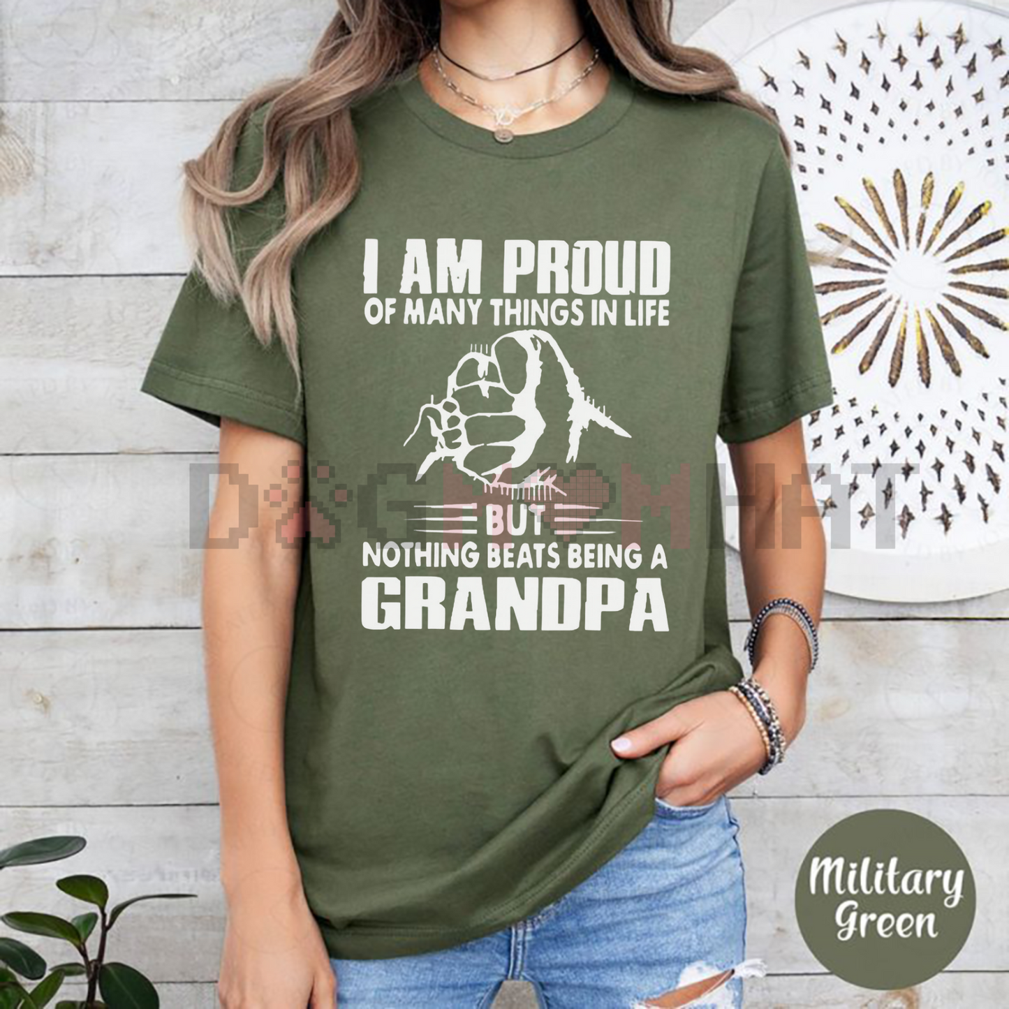 Monogrammed "Proud Of Many Things... Nothing Being A Grandpa" T-Shirt