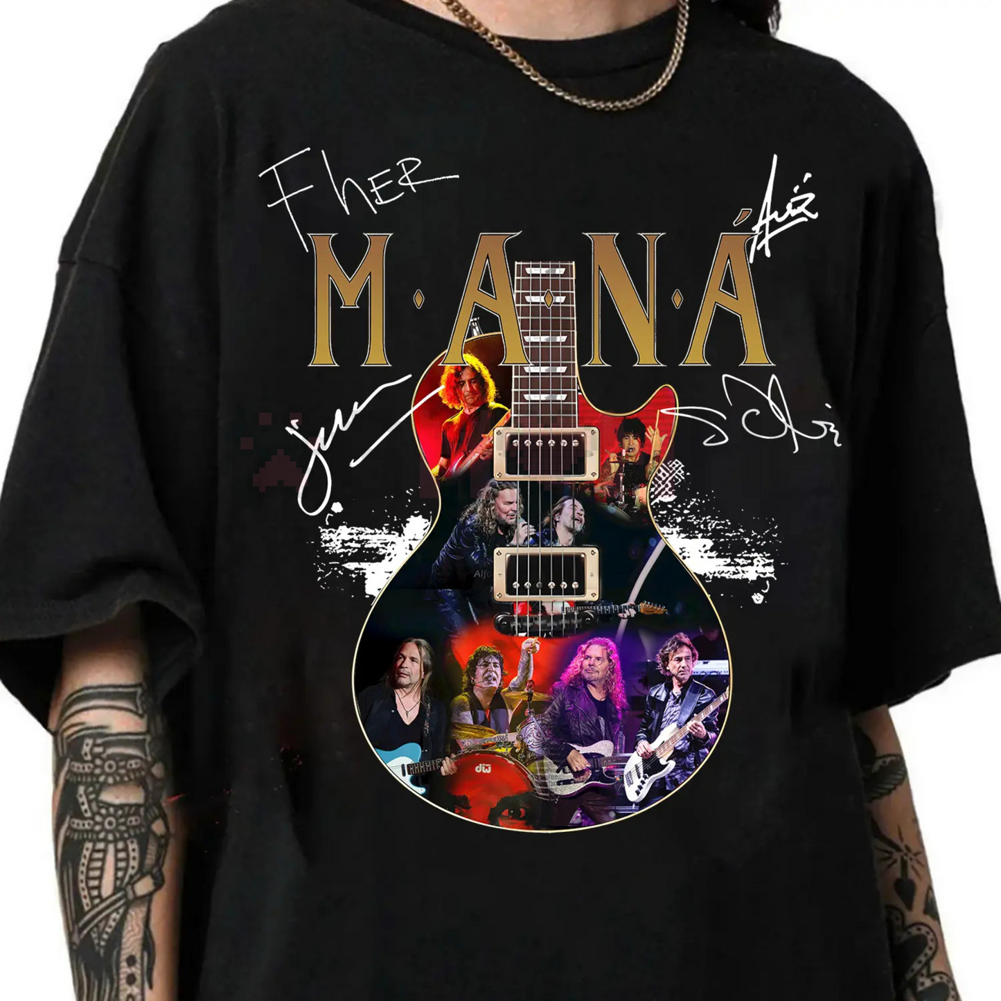 Maná Tour 2025 Tee – Vintage Latin Rock Tour Shirt, Music Fan Merch, Retro Band T-Shirt for Men & Women