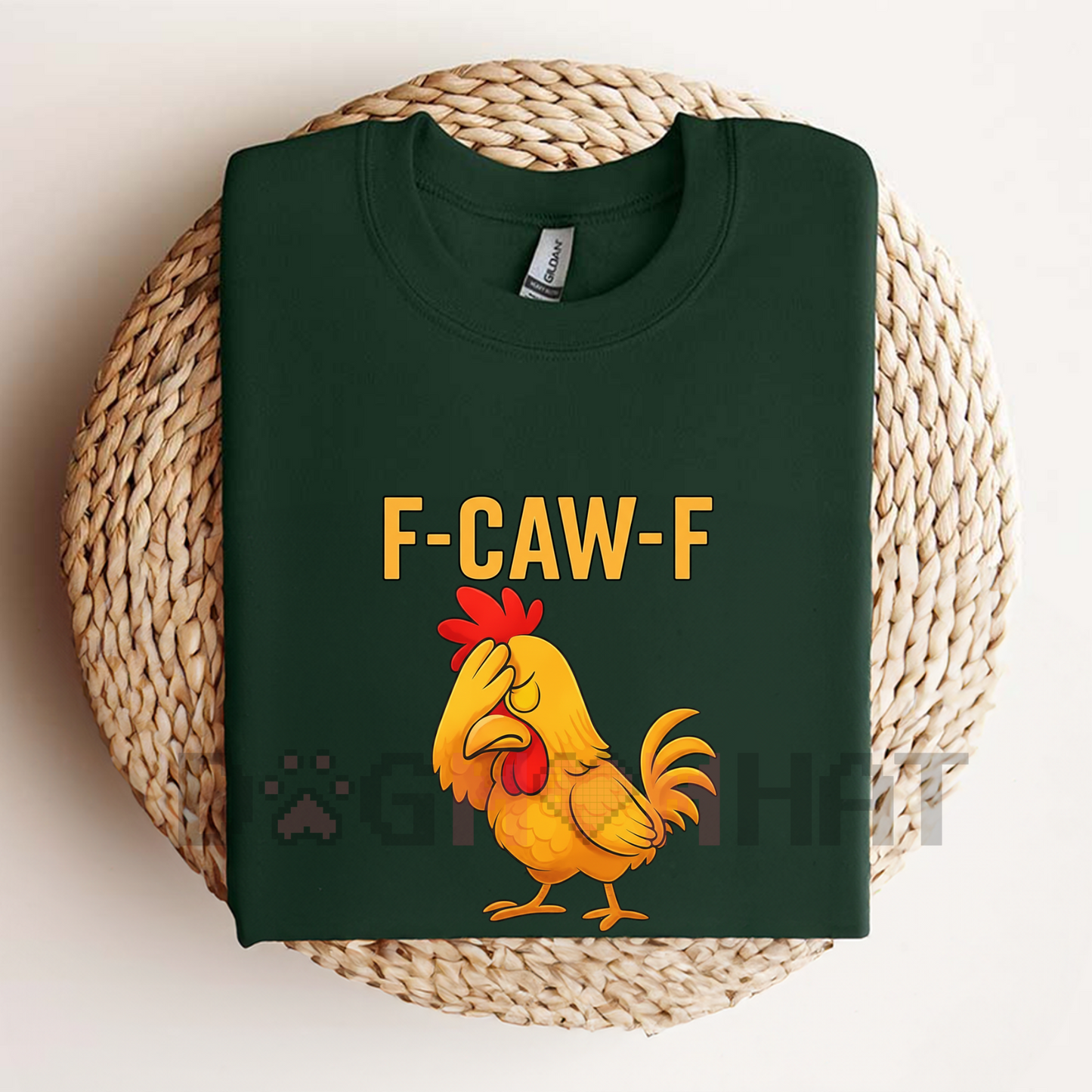 F-Caw-F Chicken Graphic Tee – Funny Rooster Meme Shirt, Unisex Casual Streetwear Top
