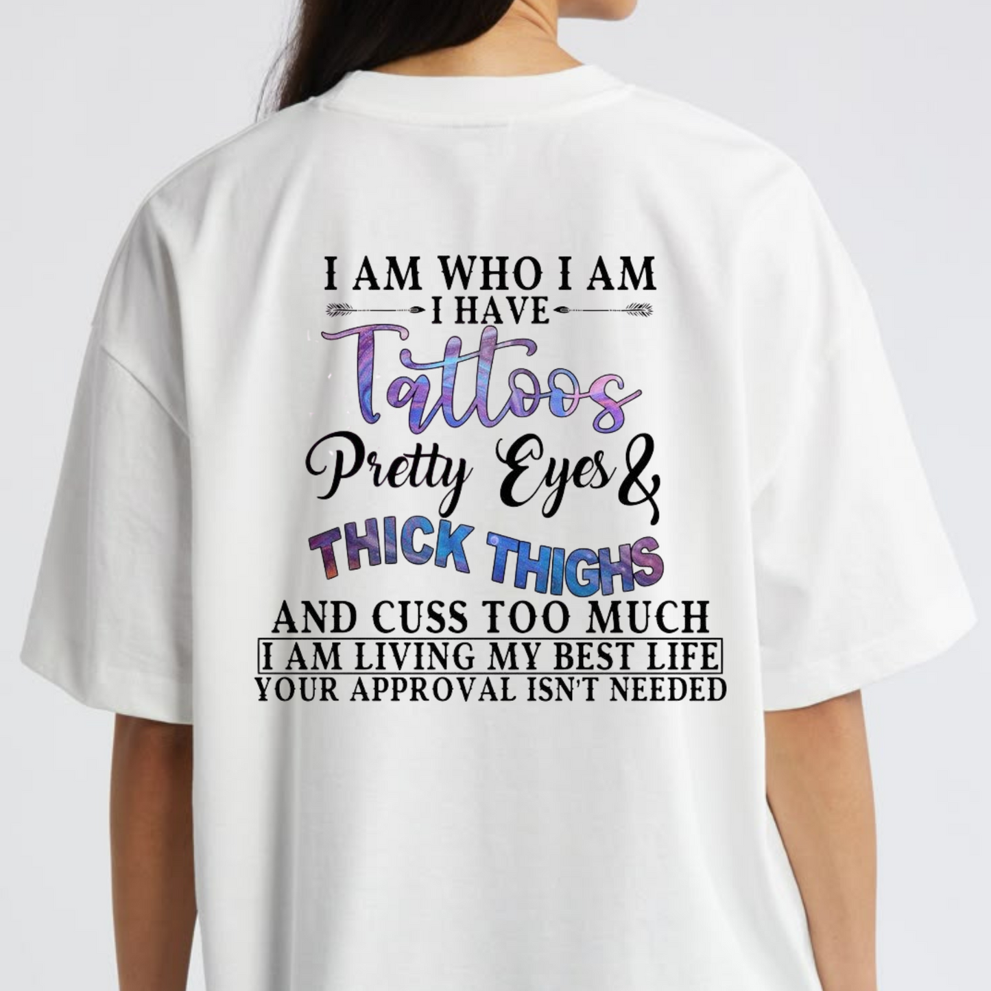"Tattoos Pretty Eyes" Slogan Shirt – Retro Slogan Tee