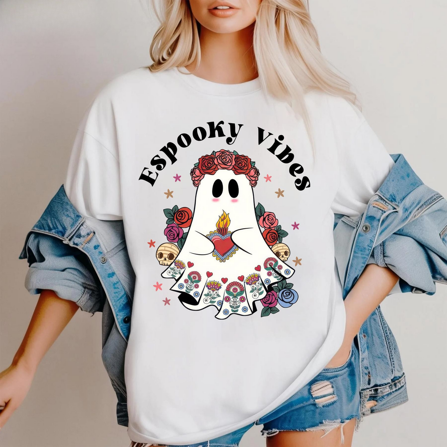 Cute Ghost "Boo" Halloween Shirt - "Drinking Mexican" Spooky Season Tee