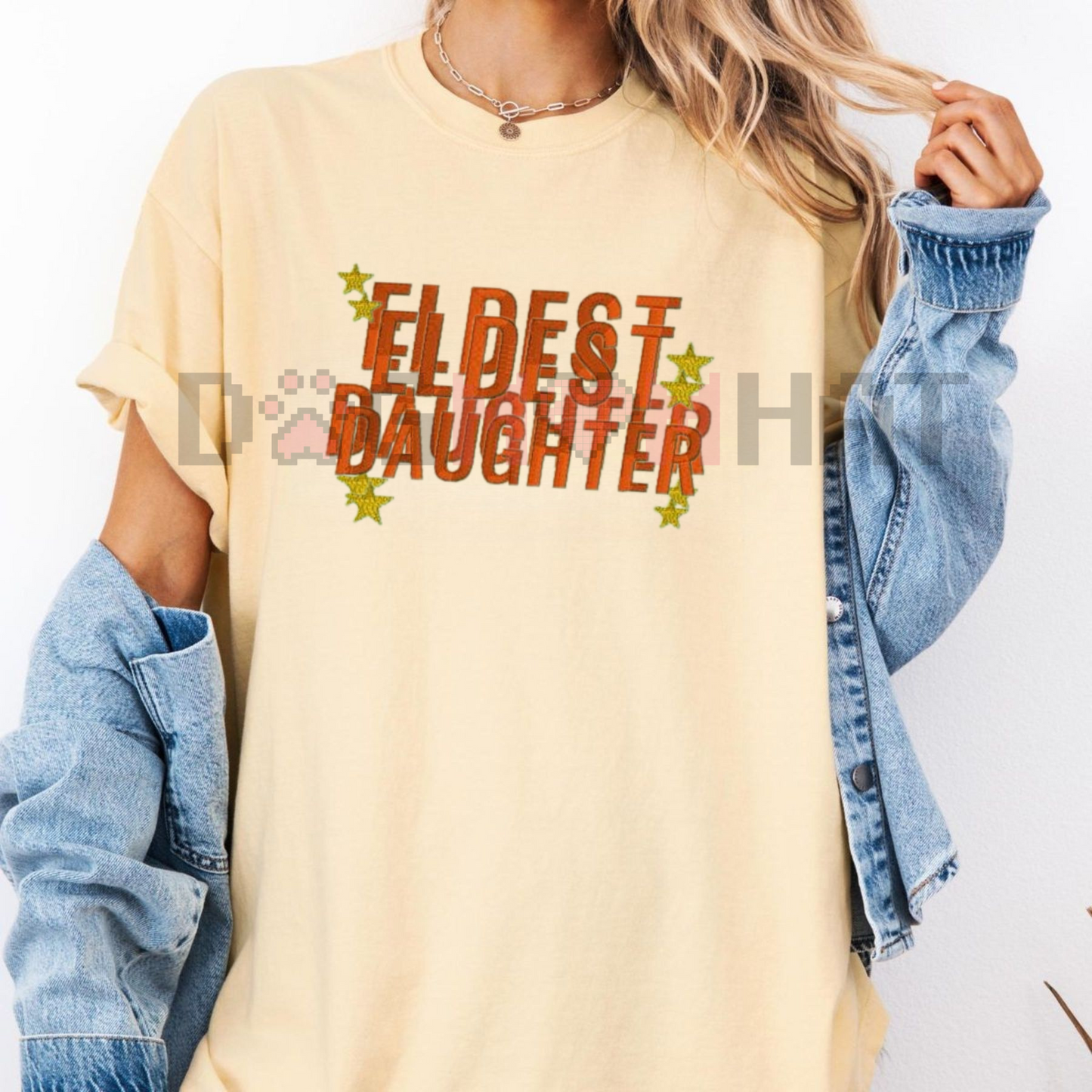 Daughter 100% Cotton Embroidered T-Shirt – Sweet Minimalist Tee, Gift for Daughter