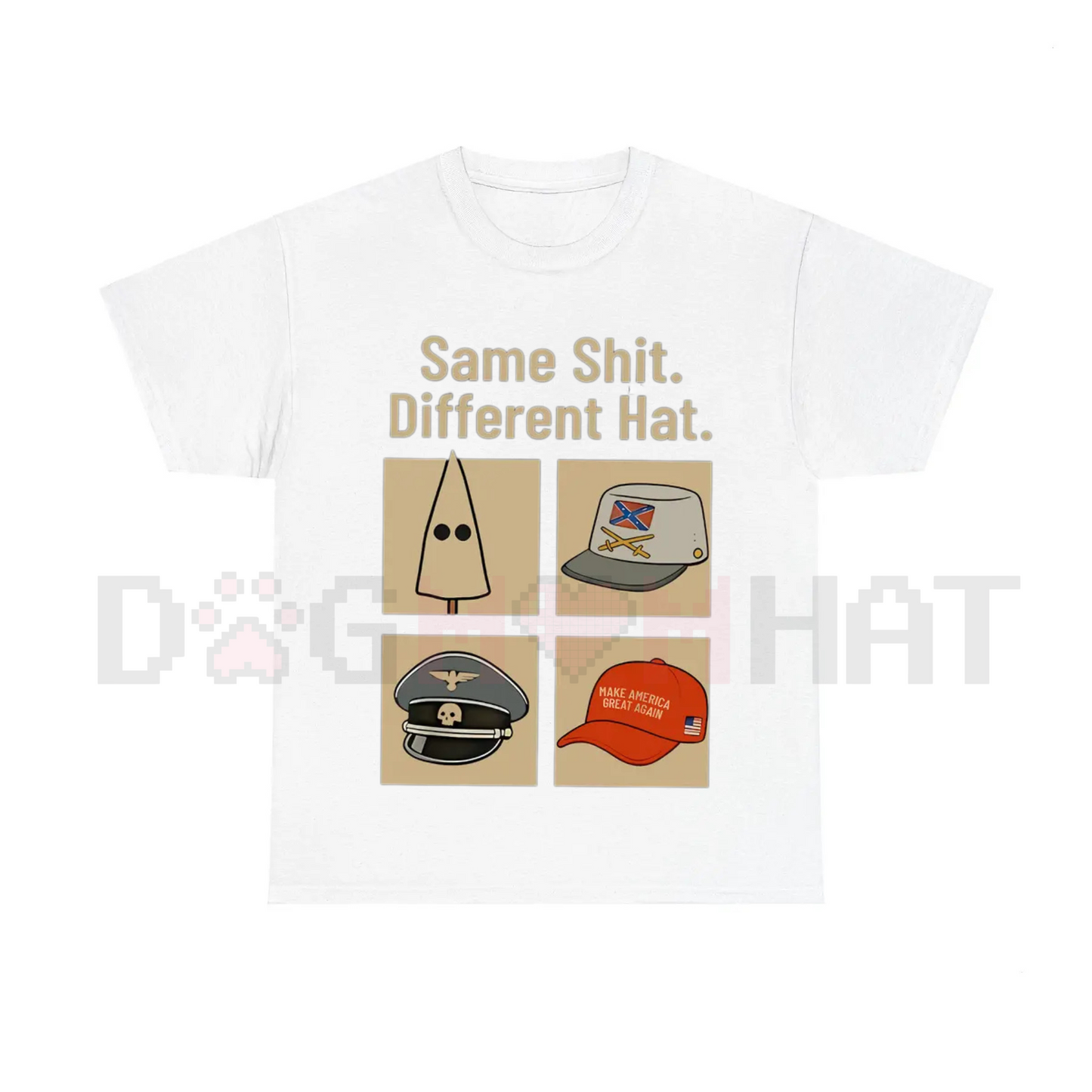 "Same Thing Different Hat" T-Shirt – Funny Political Graphic Shirt, Dark Humor Statement Tee, Unisex