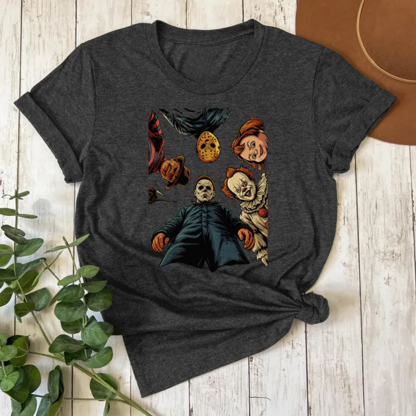 90s Halloween Movie Characters T-Shirt – Vintage Retro Horror Tee
