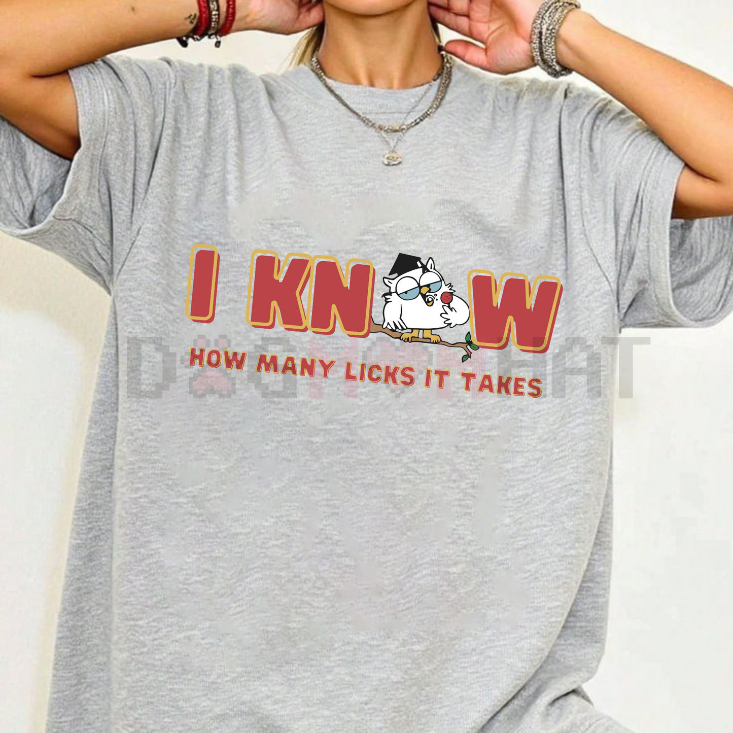 "I Know How Many Licks It Takes" Funny T-Shirt – Classic Pop Culture Nostalgia Tee, Witty Statement Shirt