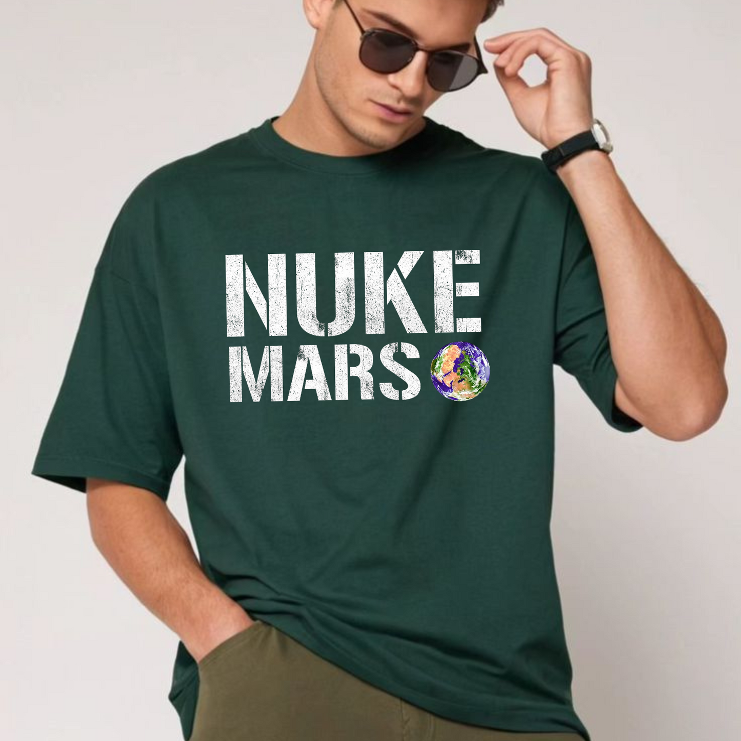 Nuke Mars T-Shirt – Elon Musk SpaceX Inspired Apparel, To The Stars Graphic Tee, Sci-Fi Space Exploration Shirt