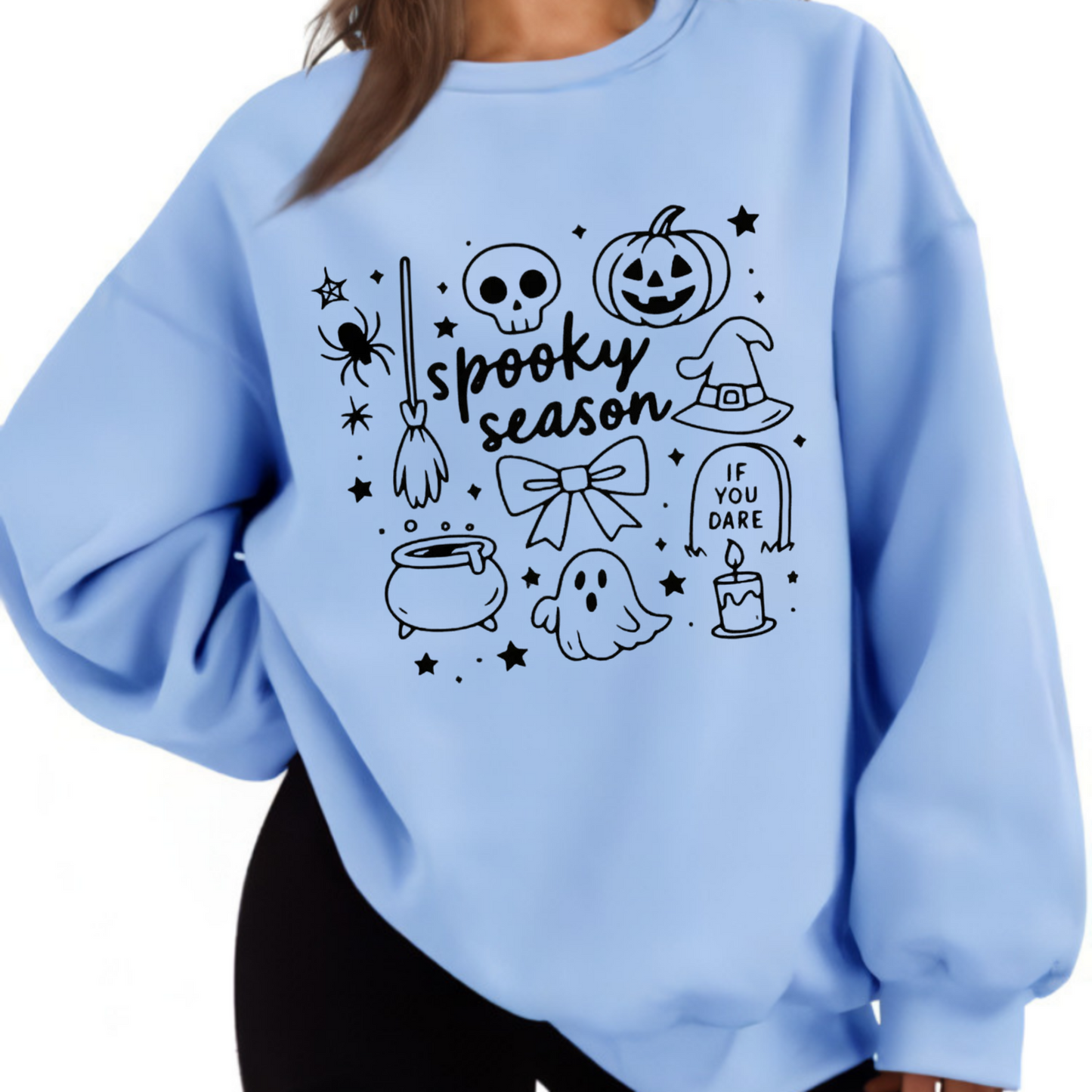 Spooky Season Cream Sweatshirt - Cozy Halloween Crewneck