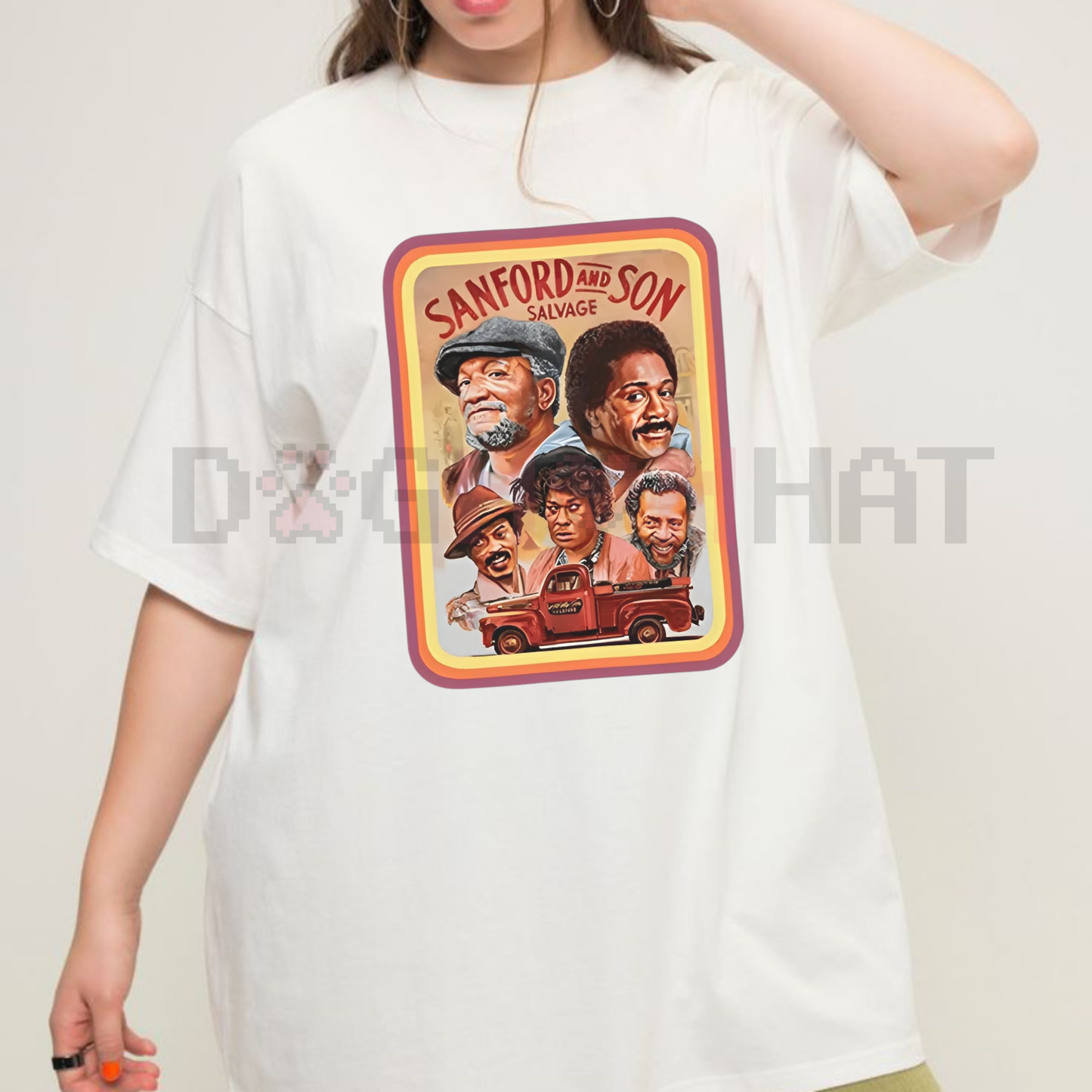 Sanford & Son Classic Portrait Vintage T-Shirt – Lamont & Fred Foxx Tee, Retro TV Show Merch