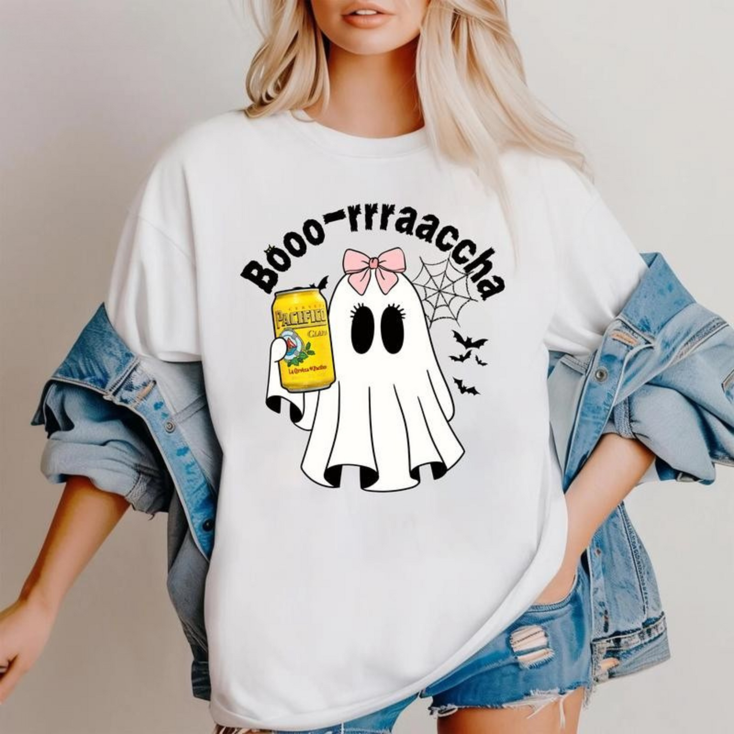 Cute Ghost "Boo" Halloween Shirt - "Drinking Mexican" Spooky Season Tee ver 2