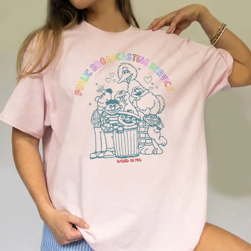 PBS "Save Public Broadcasting" T-Shirt – 70s 80s Nostalgia Classic TV Fan Tee
