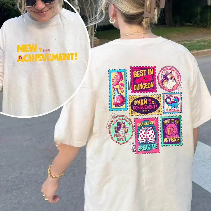 New Achievement Dungeon Crawler Carl Shirt – Book Stamps Style