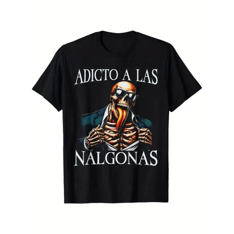 Calacas Chidas Gym T-Shirt – Mexican Slang Sarcastic Skeleton Tee, Humorous Graphic Shirt for Men