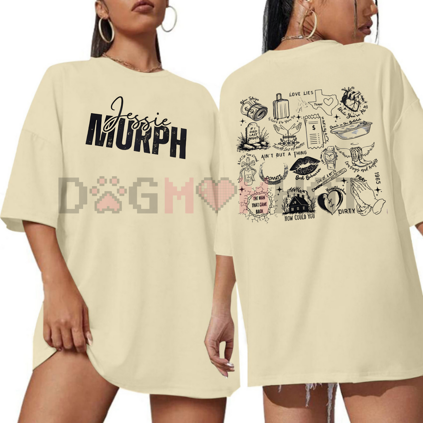 2 Sides Music Song T-Shirt – Music Lover Gift, BFF Trending Outfit