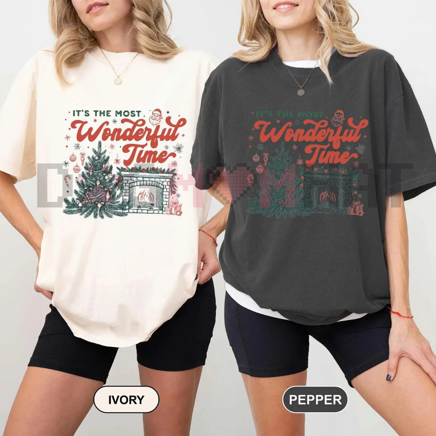 Comfort Colors "It's The Most Wonderful Time" Christmas Shirt – Vintage Christmas Shirt, Retro Holiday Tee