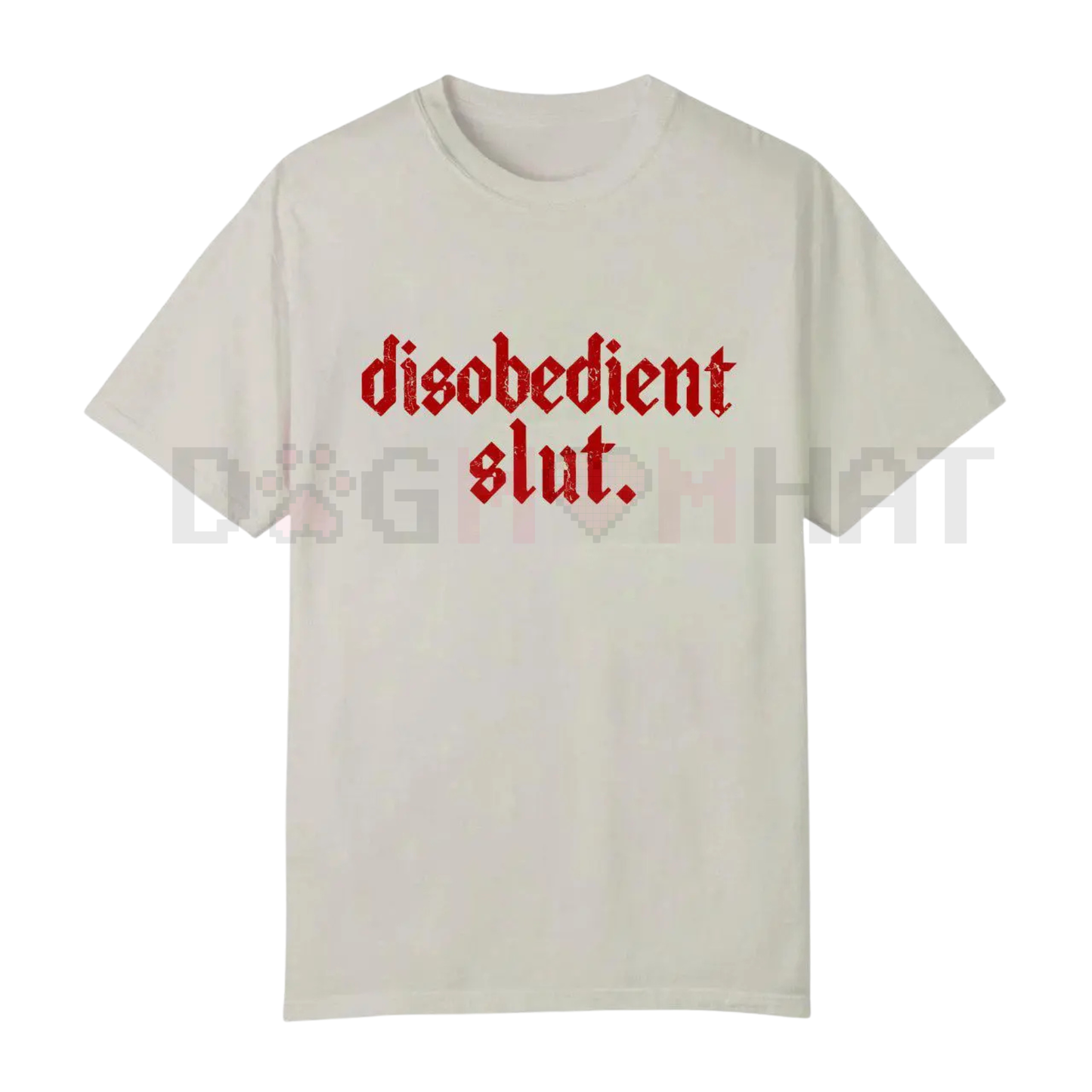 Rebellious Attitude Graphic Tee – Bold Gothic Letter Print Shirt