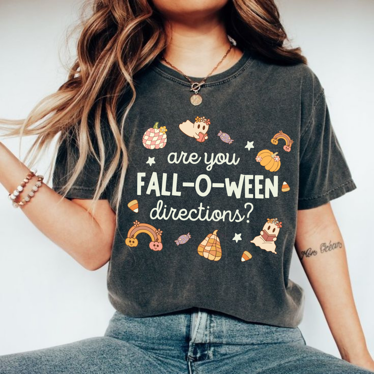 "Are You Fall-O-Ween Directions?" T-Shirt – Funny Halloween Pun Tee