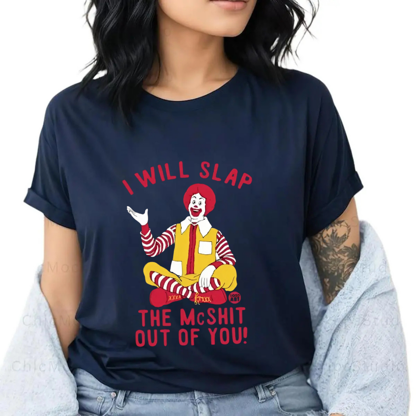 Funny Graphic T-Shirt – "I Will Slap the McS**t Out of You" Men's Tee