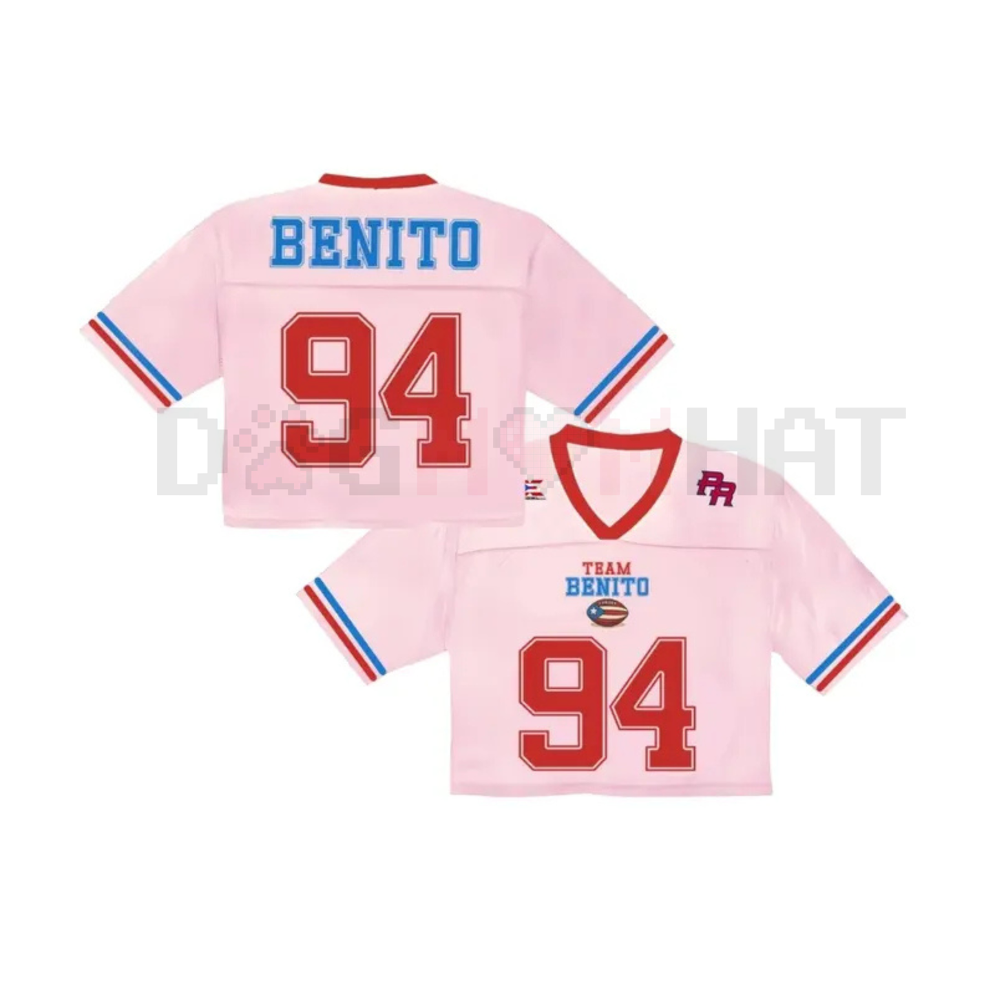 Team Benito Collection Jersey – Puerto Rico Crop Top Football Jersey, Unisex Fan Merch