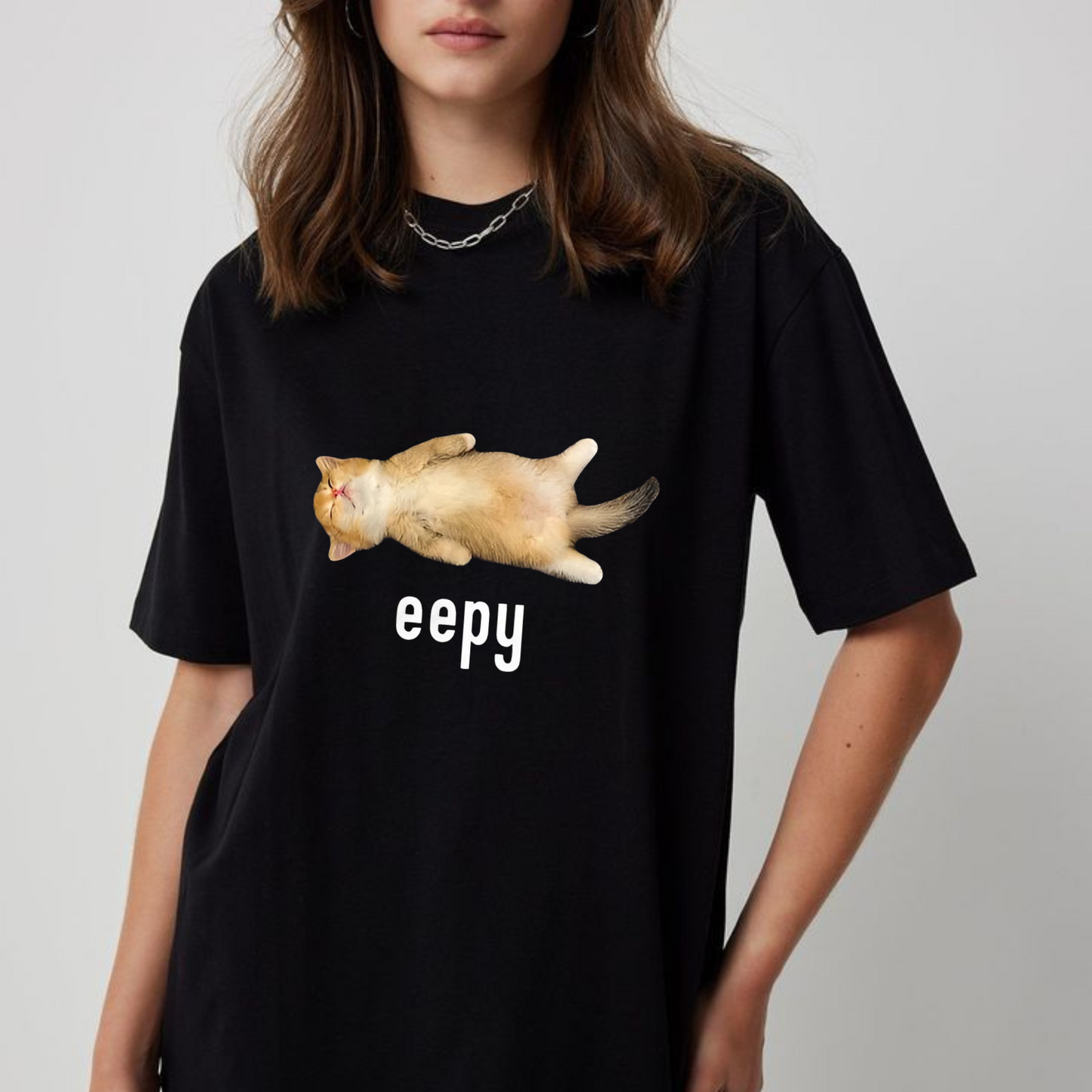 "Eepy Cat" T-Shirt - Silly Sleepy Cat Meme Tee