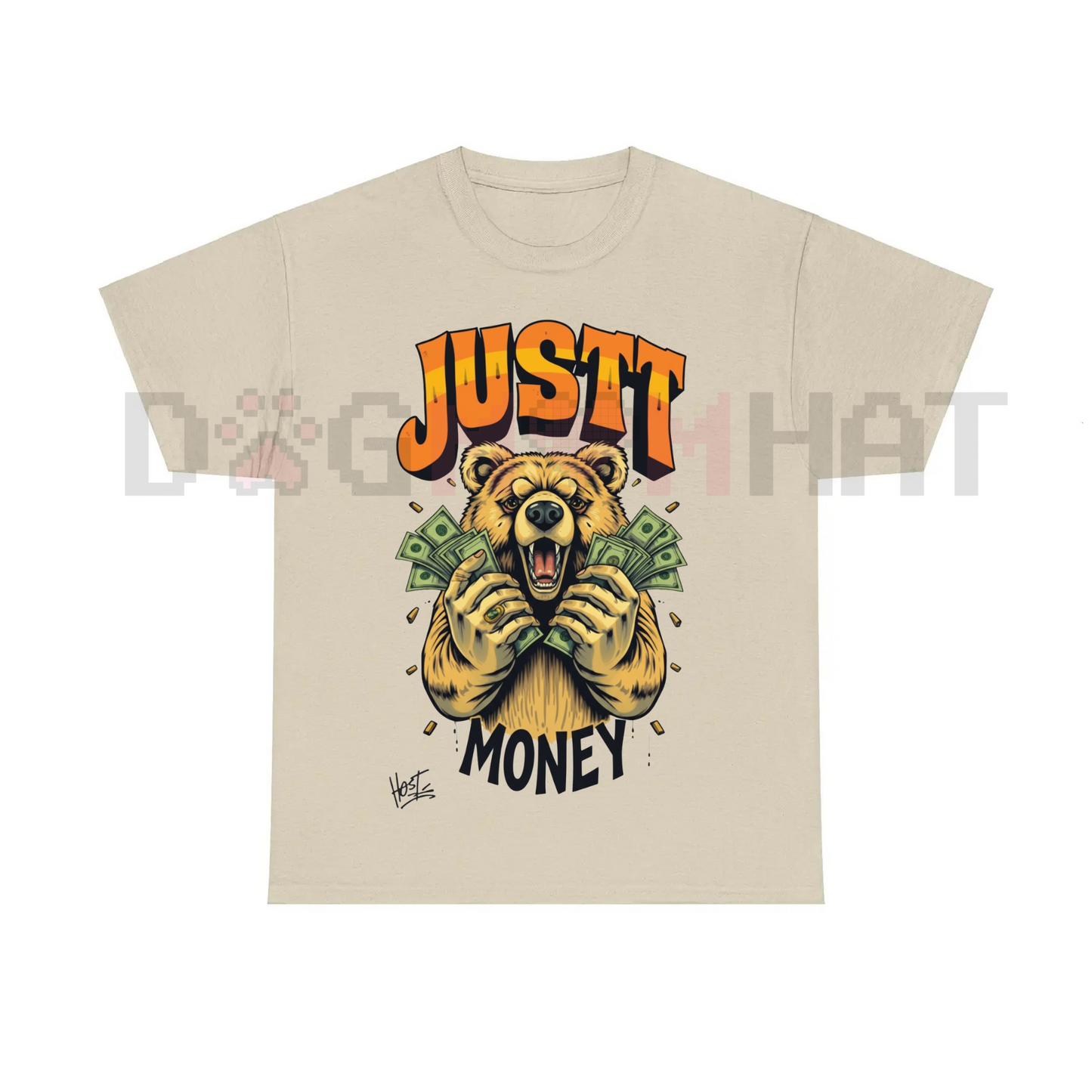 JUSTT MONEY Bear T-Shirt – Y2K Graphic Streetwear Tee