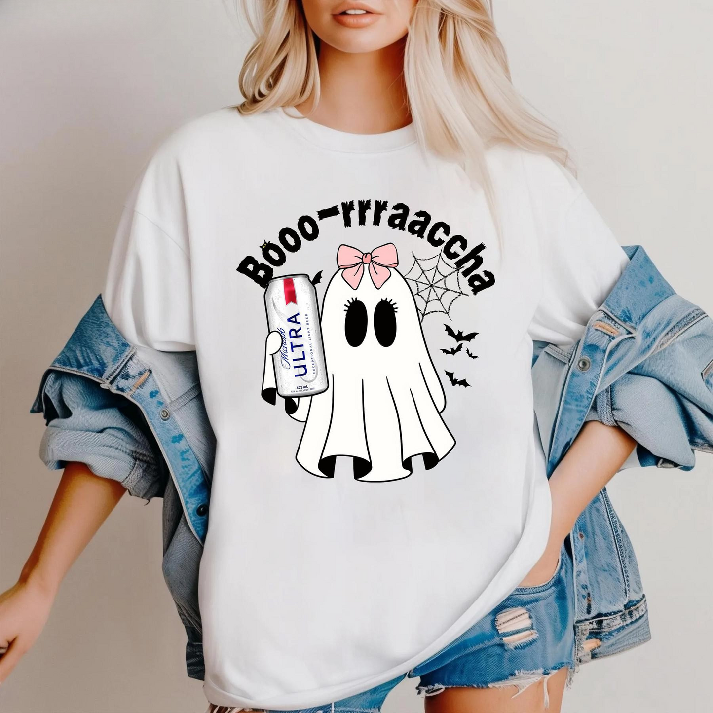 Cute Ghost "Boo" Halloween Shirt - "Drinking Mexican" Spooky Season Tee