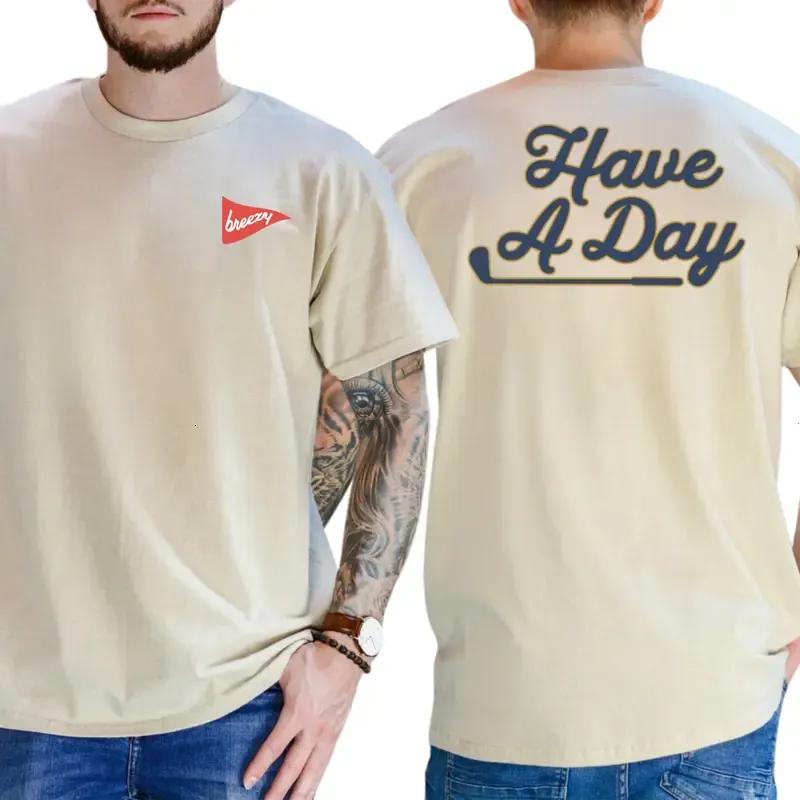 Breezy Golf 2 Sides Tee - Unisex Comfort Cotton Shirt, Perfect Golf Lover Gift