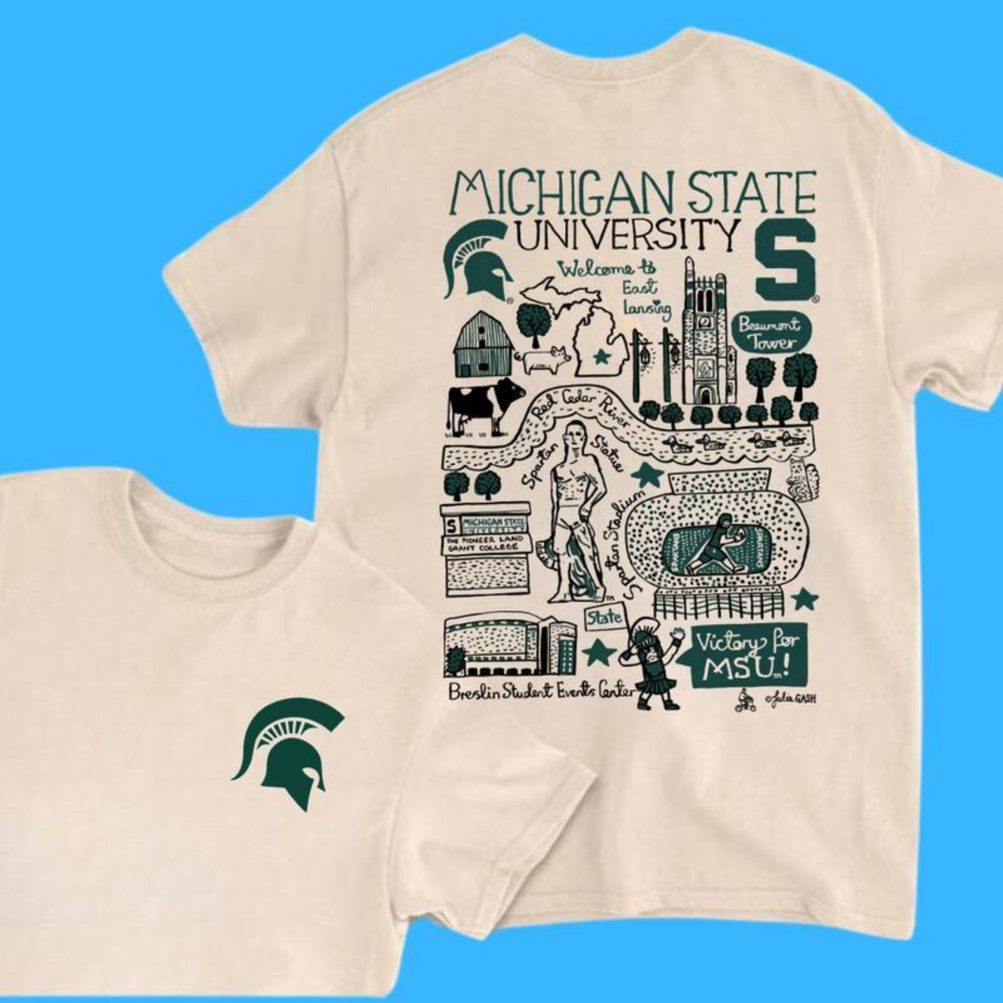 ALL TEAM NCAA Sand T-Shirt – Tropical Artwork Tee for Men & Women, Casual College Sports Fanwear
