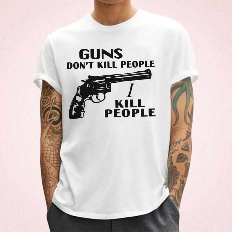 Gns Don't KII People, I K*II People Shirt – Funny Happy Gilmore Quote Tee, Retro Movie Humor Shirt