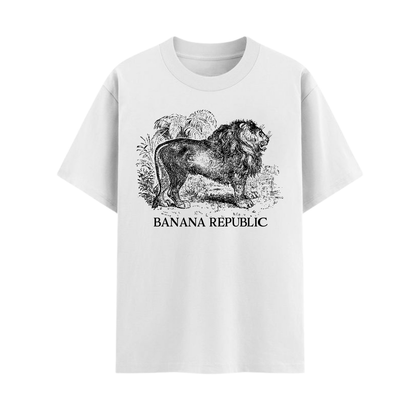 Banana Republic Retro Logo T-Shirt - Classic Casual Apparel (White ver)