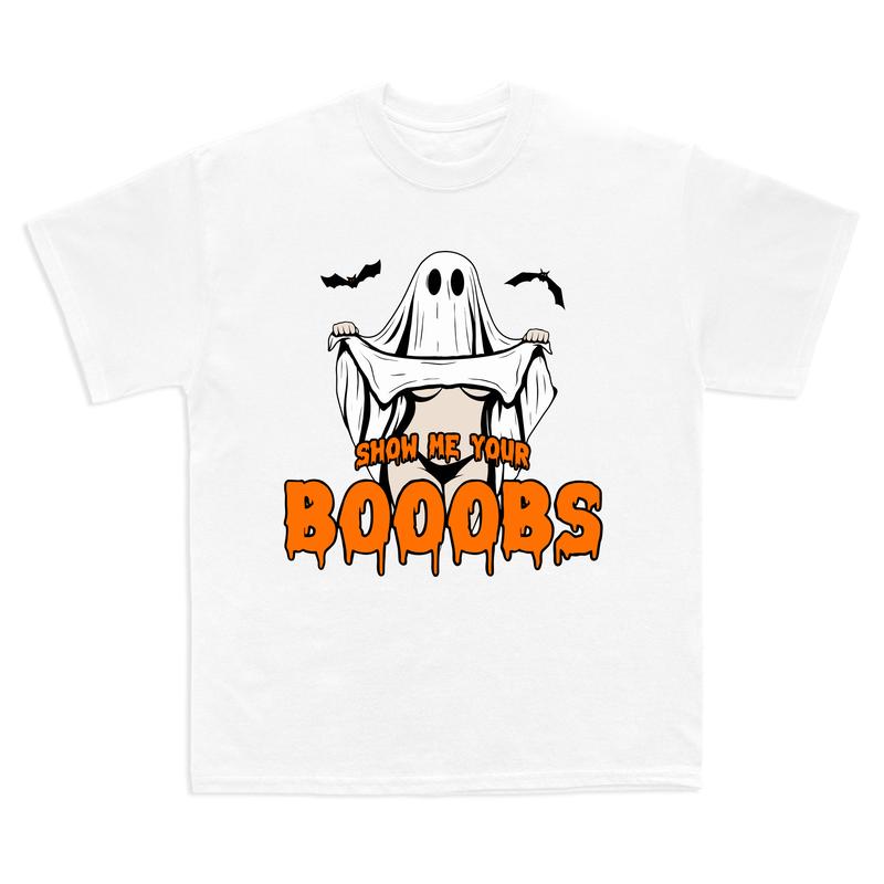 Funny Halloween Ghost T-Shirt – Trendy Spooky Season Tee for Men & Women, Soft Cotton Unisex Fit
