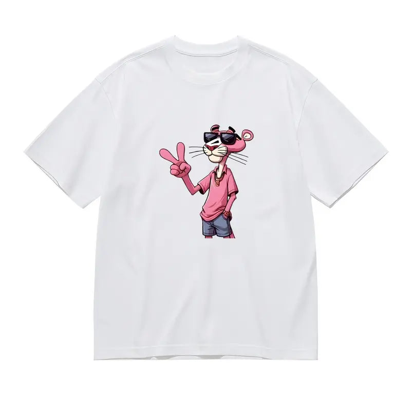 Pink Panther Women's Graphic T-Shirt - All-Season Fashion Top