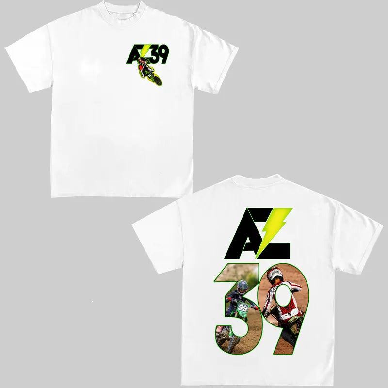 AZ39 Kawasaki Team Green Tribute T-Shirt – Memorial Motorsport Graphic Tee Honoring Ai.d4n Z1ngg, Unisex Racing Fan Shirt