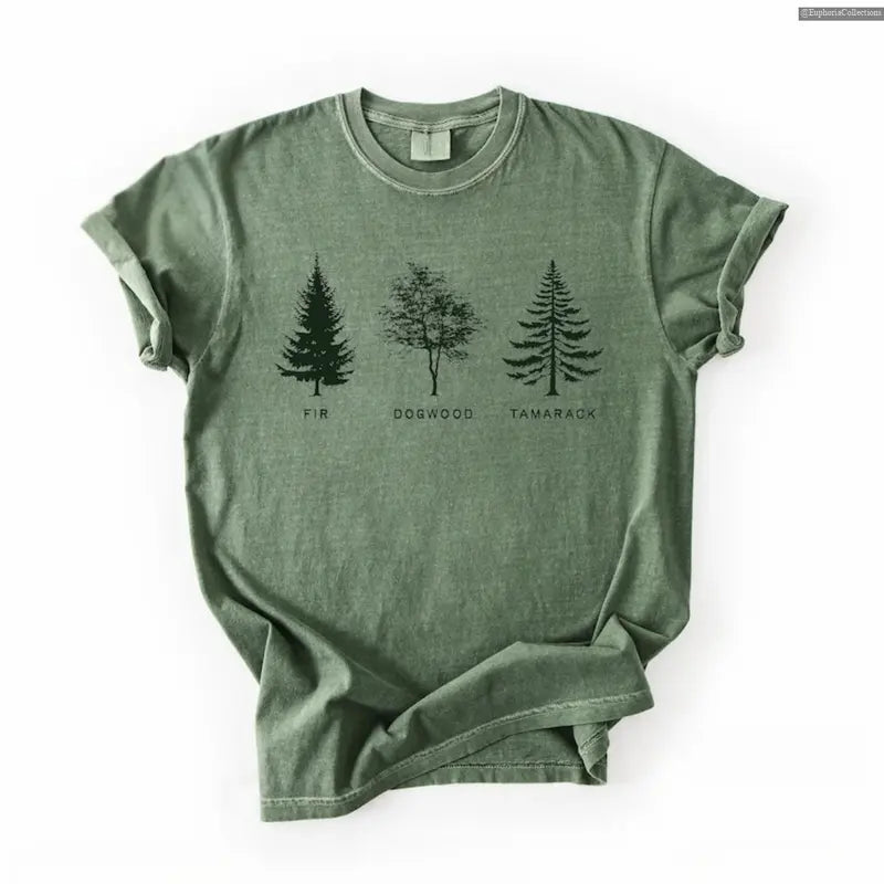 Fir Dogwood Tamarack Tree T-Shirt – Nature-Inspired Wordplay Tee, Subtle Statement Shirt with National Park Aesthetic