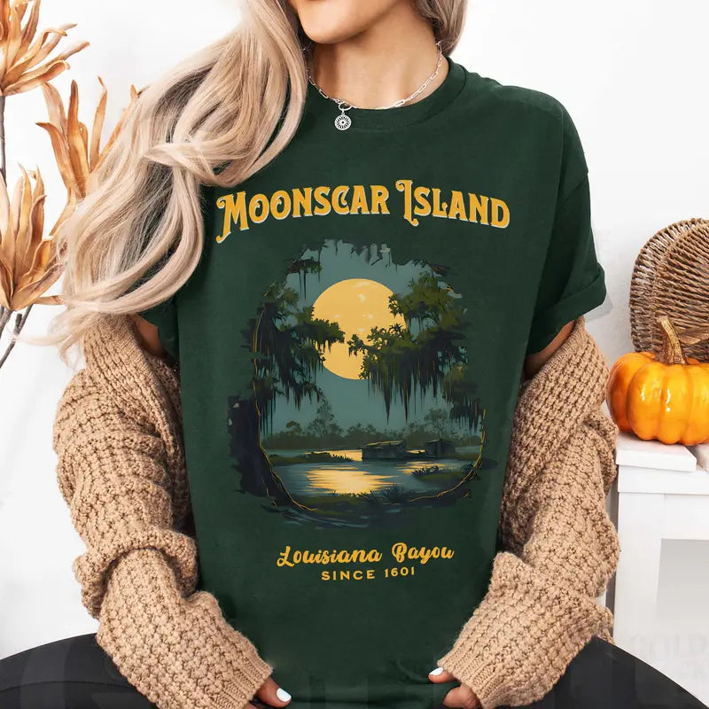 Moonscar Island Halloween Shirt – Retro 90s Cartoon-Inspired Tee, Spooky Nostalgia Gift