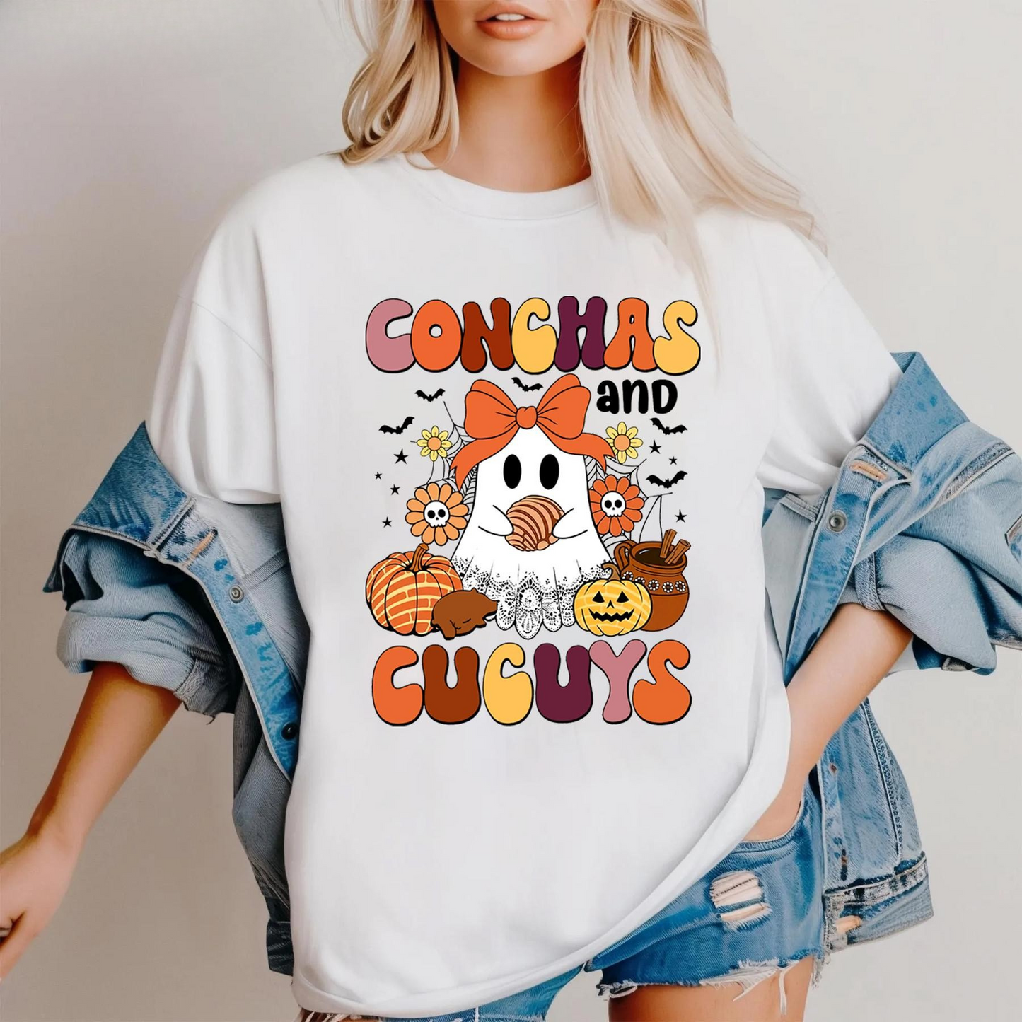 Cute Ghost "Boo" Halloween Shirt - "Drinking Mexican" Spooky Season Tee