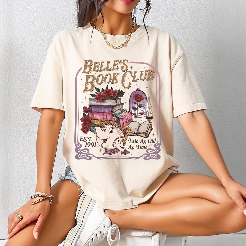 Comfort Colors Belle's Book Club T-Shirt - Tale As Old As Time Book Lover Gift