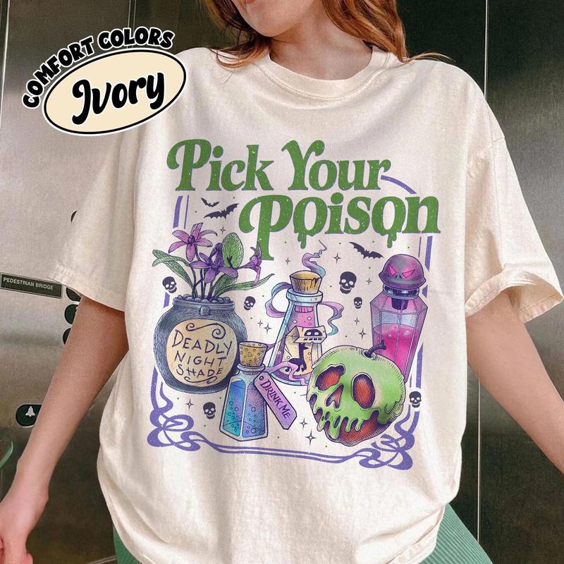 "Pick Your Poison" Vintage Comfort Colors T-Shirt - Kuzco's Halloween Tee