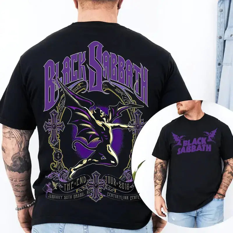 Black Sabbath The End Tour Shirt – Vintage Heavy Metal Tee, Gildan Summer T-Shirt, 100% Airlume Cotton