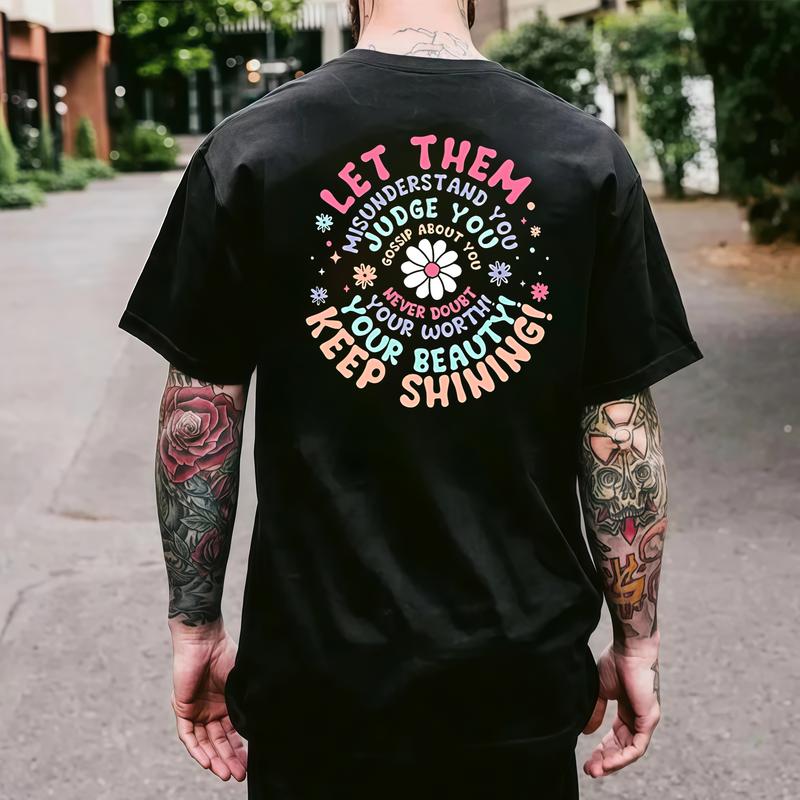 "Let Them" Inspirational T-Shirt – Mental Health Awareness Tee