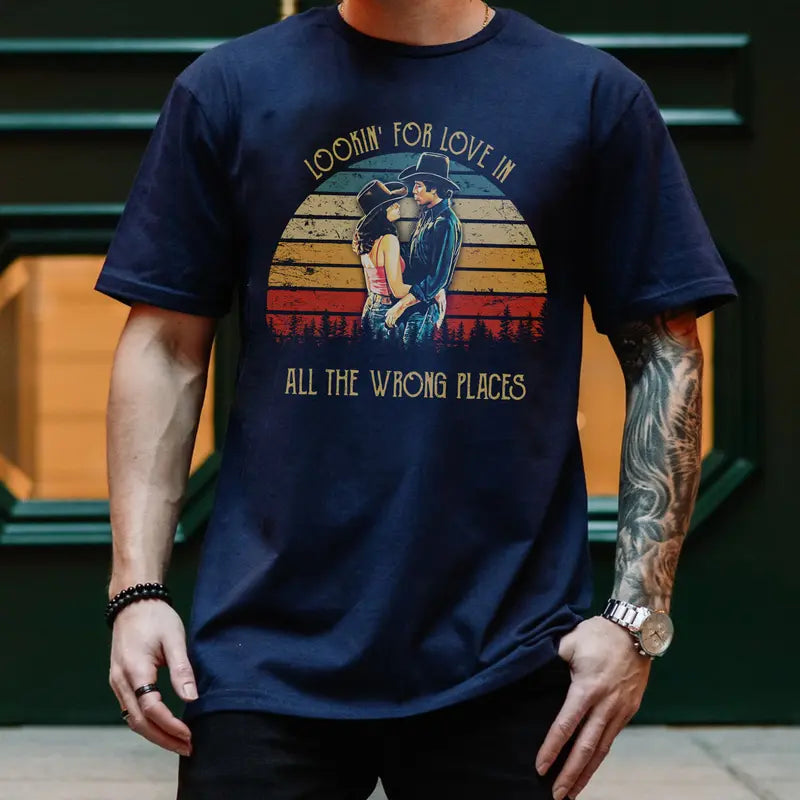 Urban Cowboy "Looking for Love" T-Shirt – Retro 80s Bud & Sissy Movie Tee
