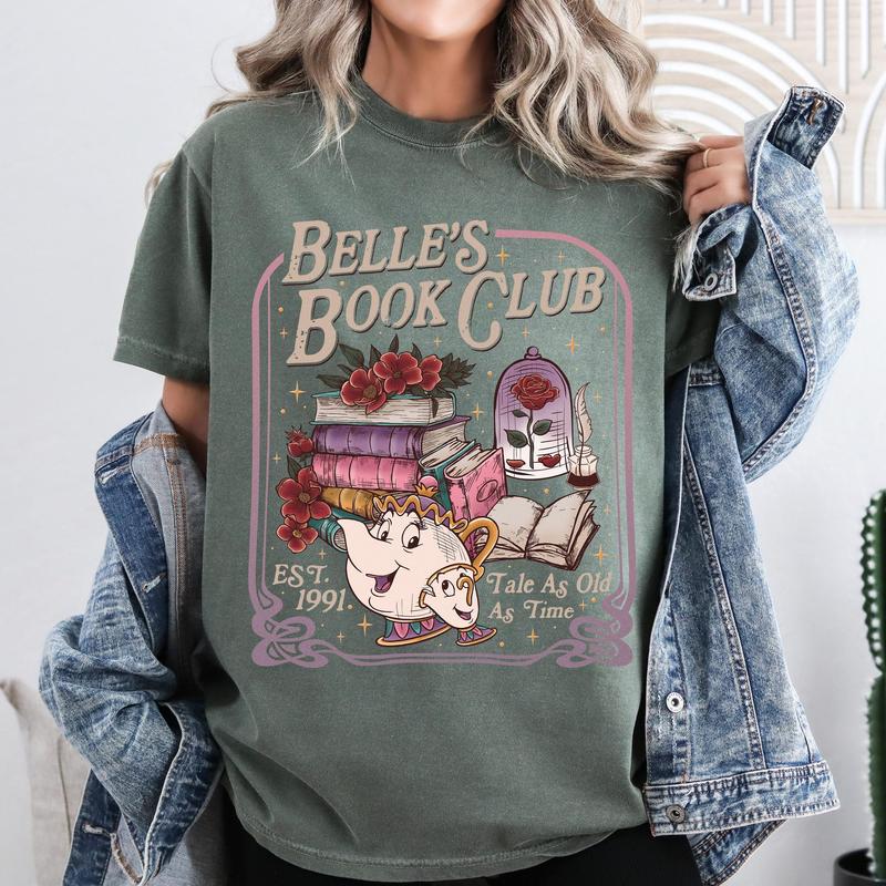 Comfort Colors Belle's Book Club T-Shirt - Tale As Old As Time Book Lover Gift