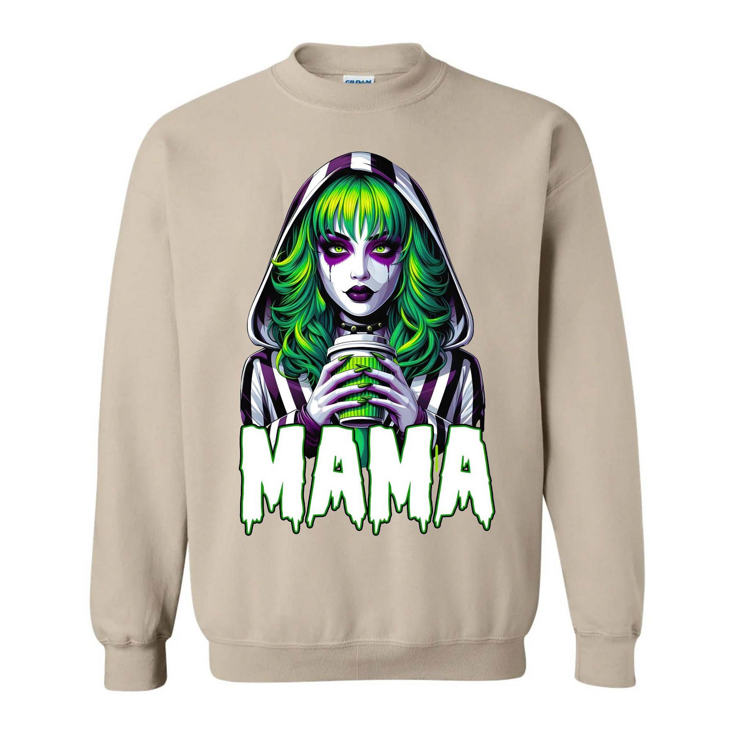 "Spooky Mama" Halloween Sweatshirt - Cool Mama Crewneck & Gift for Mom